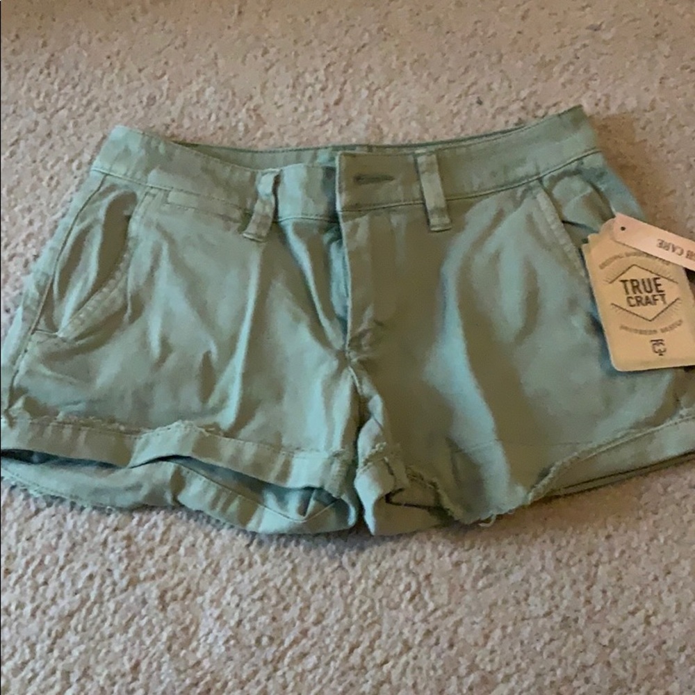 Army green shorts